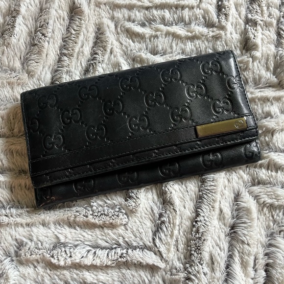 Gucci Gray Leather Wallet - Picture 1 of 4
